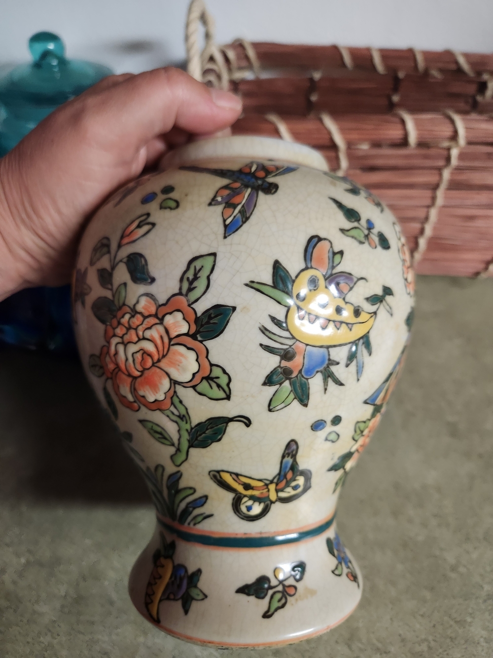 Hand Painted Pottery Vase - Picture 6 of 11